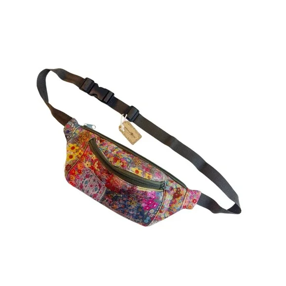 Natural Life Multicolor Floral Belt Bag Boho Festival Fanny Pack NWT Cross Body - Picture 1 of 7